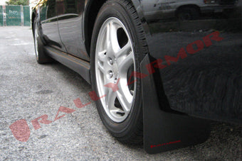 compare product Rally Armor 02-07 Subaru WRX/STI/RS/2.5i (Wagons Req. Mod.) Basic Black Mud Flap w/Red Logo
