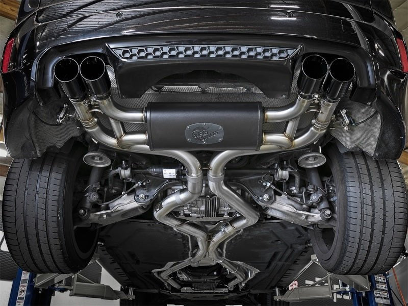 aFe MACH Force - Xp 3.5in. 304 SS C/B Exhaust System 15 - 18 BMW X5 M (F85) V8 - 4.4L (tt) - Black Tip - My Store