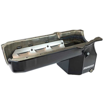compare product Moroso 1985+ Chevy S10 (w/SBC Swap) Drivers Side Dipstick Wet Sump 9.5in Deep 6.5 Qt Steel Oil Pan