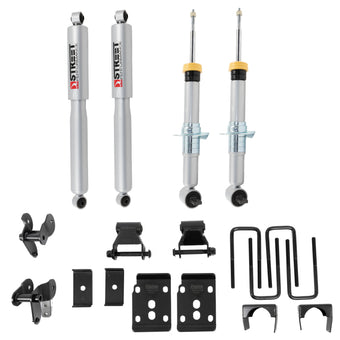 compare product Belltech 2021+ Ford F-150 2WD 1-3.5in Front 4.5in Rear Complete Lower Kit with SP Shocks