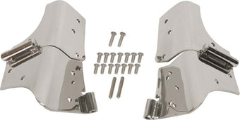 compare product Kentrol 97-06 Jeep Wrangler TJ Windshield Hinge Pair - Polished Silver