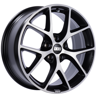 compare product BBS SR 18x8 5x112 ET45 Satin Black Diamond Cut Face Wheel -82mm PFS/Clip Required