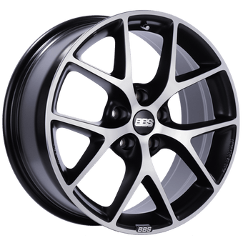 compare product BBS SR 17x7.5 5x114.3 ET42 Satin Black Diamond Cut Face Wheel -82mm PFS/Clip Required