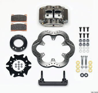 compare product Wilwood Billet Narrow Dynalite Radial Mount Rear Inboard Midget Kit 10.50in SuperAlloy Vented Rotor