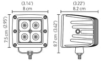 Hella HVF Cube 4 LED Off Road Kit - 3.1in 2X12W - My Store