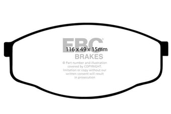 compare product EBC 84-93 Toyota Pick-Up 1/2 Ton 2WD Greenstuff Front Brake Pads