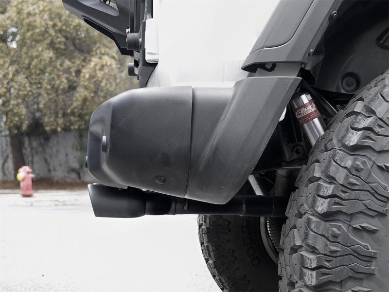 aFe Rebel Series 2.5in. 304 SS C/B Exhaust System 2018 Jeep Wrangler (JL) V6 - 3.6L - Black Tip - My Store