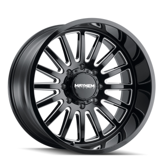 compare product Mayhem 8114 Utopia 20x9 / 6x139.7 BP / 18mm Offset / 106mm Hub Black w/ Milled Spokes Wheel