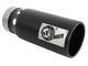 aFe SATURN 4S 4in SS Intercooled Exhaust Tip - Black 4in In x 5in Out x 12in L Bolt - On - My Store