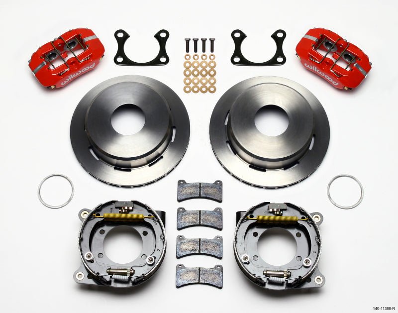 Wilwood Dynapro Low - Profile 11.00in P - Brake Kit - Red Big Ford 2.36in Offset Currie - My Store