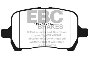 compare product EBC 04-06 Chevrolet Cobalt 2.0 Supercharged Greenstuff Front Brake Pads