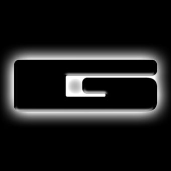 compare product ORACLE Lighting Universal Illuminated LED Letter Badges - Matte Blk Surface Finish - G