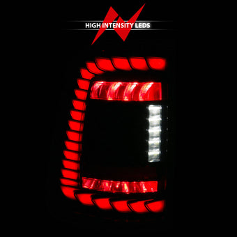 compare product ANZO 19-24 RAM 1500 (Factory Halogen Models) Full LED Tail Lights SeqSig Black - Pair
