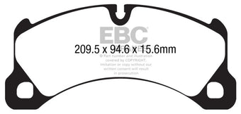 compare product EBC 10-17 Porsche Cayenne (2nd Gen) Bluestuff Front Brake Pads