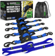Rhino USA Retractable Ratchet Straps (2Pk 1Inx10Ft) Blue - My Store