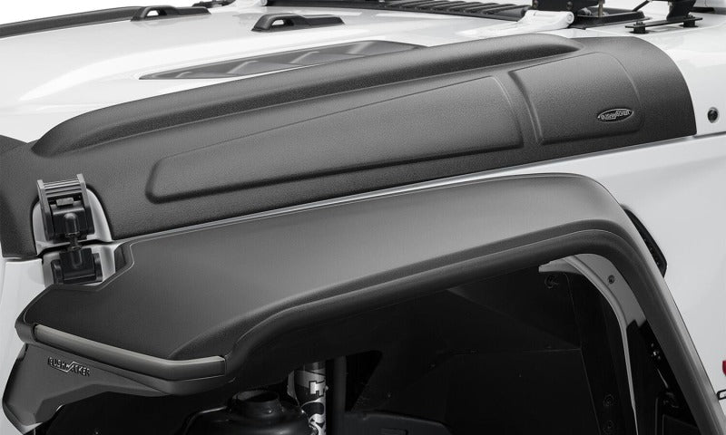 Bushwacker 18 - 22 Jeep Wrangler 2/4dr / 20 - 22 Jeep Gladiator Trail Armor Hood Armor (3pc) - Tex. Blk - My Store