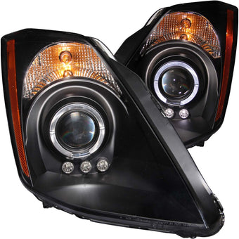 compare product ANZO 2003-2005 Nissan 350Z Projector Headlights w/ Halo Black