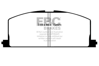 compare product EBC 90-91 Toyota Celica 1.6 Yellowstuff Front Brake Pads