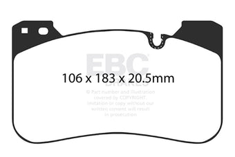 compare product EBC 2018+ BMW M5 F90 Bluestuff Front Brake Pads