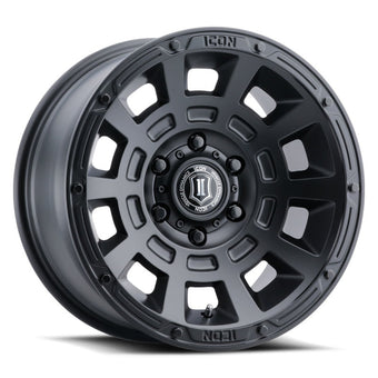 compare product ICON Thrust 17x8.5 6x5.5 0mm Offset 4.75in BS Satin Black Wheel