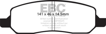 compare product EBC 06-09 Buick Lucerne 3.8 Yellowstuff Rear Brake Pads