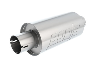 compare product Borla S-Type Muffler 2.5in Inlet/Outlet 5in Round x 10in w/Notch