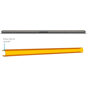 compare product Borne Off-Road Light Bar Cover Single Row 50in Amber