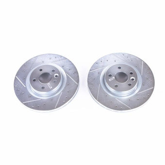 compare product Power Stop 2018 Jaguar E-Pace Front Evolution Drilled & Slotted Rotors - Pair