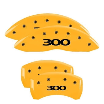 compare product MGP 4 Caliper Covers Engraved Front & Rear 300 Yellow Finish Black Char 2005 Chrysler 300