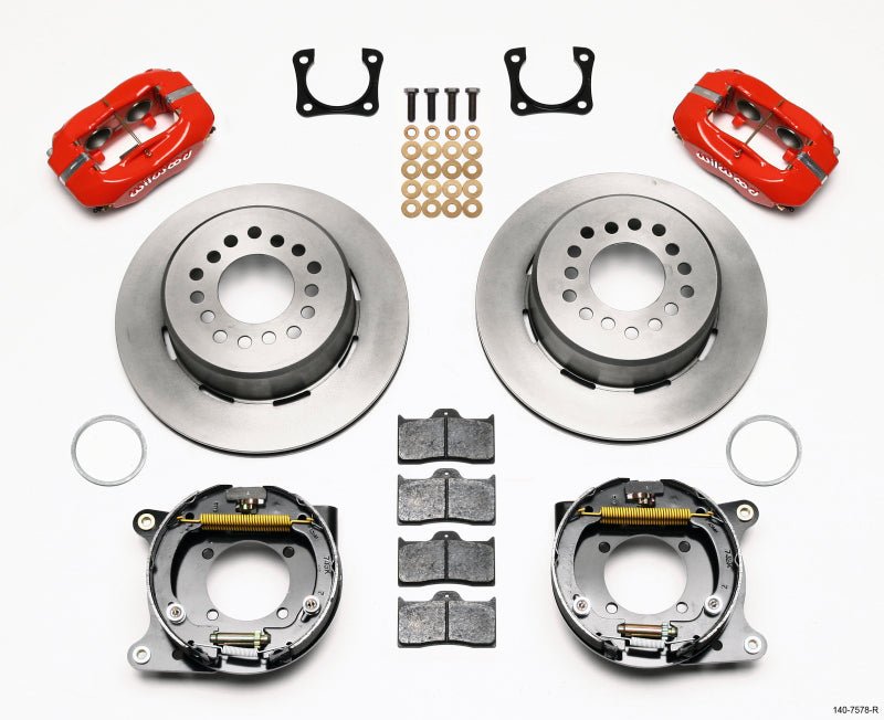 Wilwood Forged Dynalite P/S Park Brake Kit Red Chevy 12 Bolt - Spec 3.15in Bearing - My Store