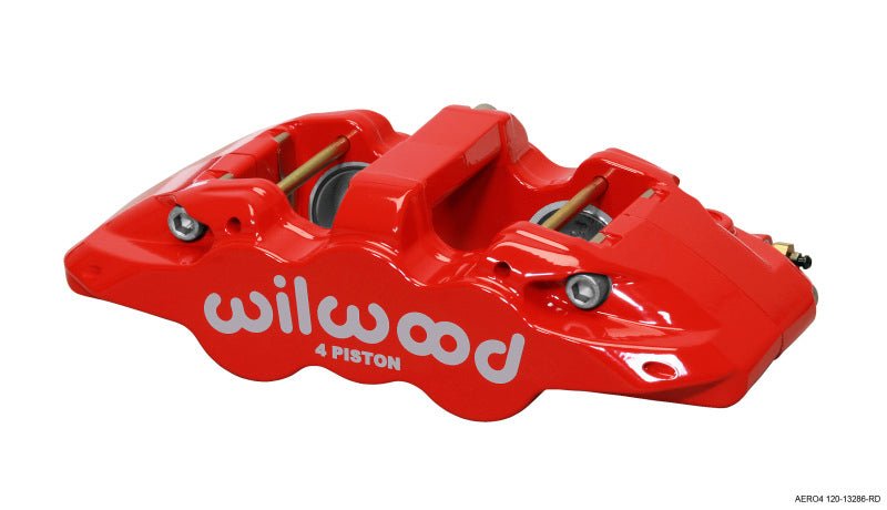 Wilwood Caliper - Aero4 - L/H - Red 1.88/1.62in Pistons 1.25in Disc - My Store