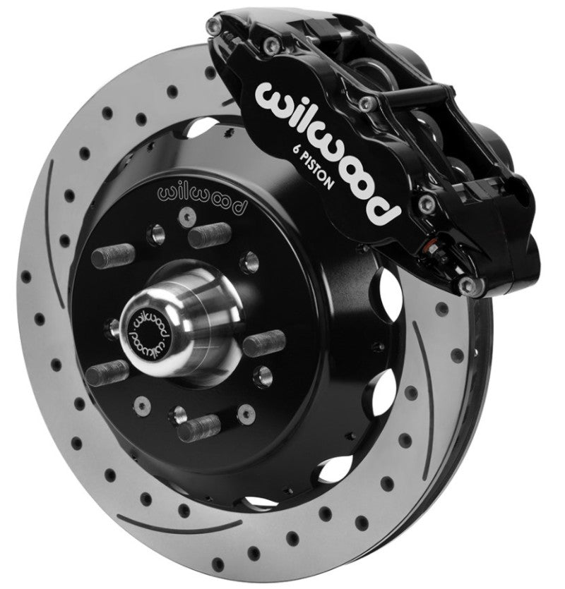 Wilwood 70 - 81 FBody/75 - 79 A&XBody FNSL6R Frt Brk Kit 12.88in D/S Rtr Blk Caliper Use w/ PD Spindle - My Store