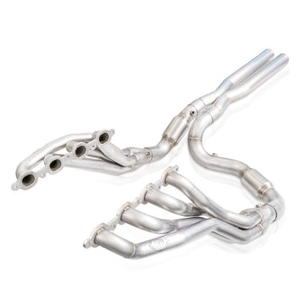 compare product Stainless Works 2019+ Chevrolet Silverado 5.3/6.2 Catted Headers 1-7/8in Primaries 3in Leads X-Pipe