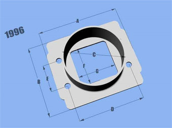 compare product Vibrant MAF Sensor Adapter Plate Toyota w/ Bosch MAF Sensor w/ 3in ID filter only