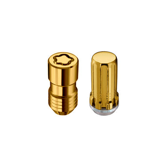 compare product McGard SplineDrive Tuner 6 Lug Install Kit w/Locks & Tool (Cone) M14X1.5 / 1in. Hex - Gold