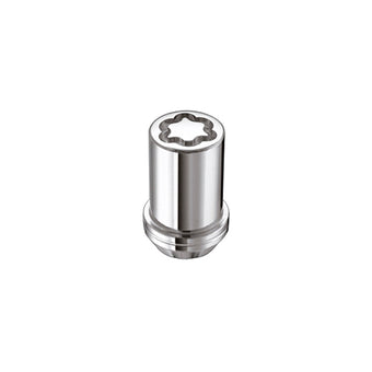 compare product McGard Wheel Lock Nut Set - 4pk. (Tuner / Cone Seat) M12X1.5 / 13/16 Hex / 1.24in. Length - Chrome