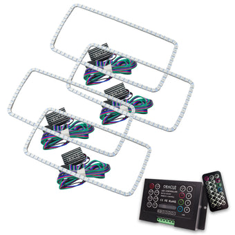 compare product Oracle GMC Sierra 07-13 Halo Kit (New Square Ring Design) - ColorSHIFT w/ 2.0 Controller
