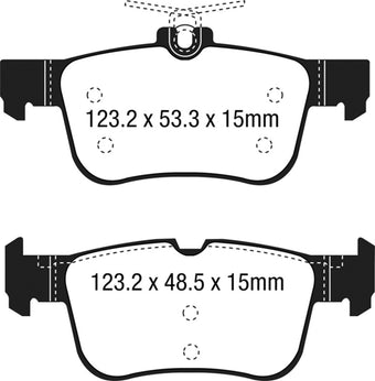 compare product EBC 2021+ Ford Bronco Sport 1.5T Greenstuff Rear Brake Pads
