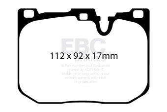 compare product EBC 14-18 BMW M3 3.0 Twin Turbo (F80) Redstuff Front Brake Pads