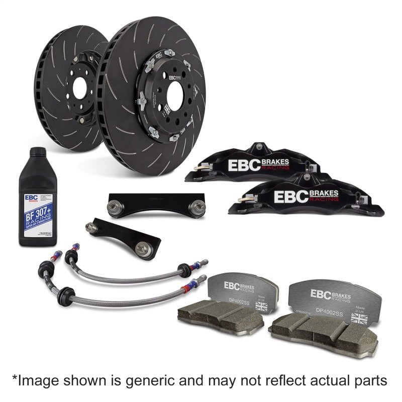 EBC Racing 12-19 BMW 3-Series (F30/F31/F34) Black Apollo-4 Calipers 330mm Rotors Front Big Brake Kit - My Store