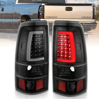 compare product ANZO 1999-2002 Chevy Silverado 1500 LED Taillights Plank Style Black w/Clear Lens