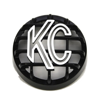 compare product KC HiLiTES 4in. Round ABS Stone Guard for Rally 400 (Single) - Black w/White KC Logo
