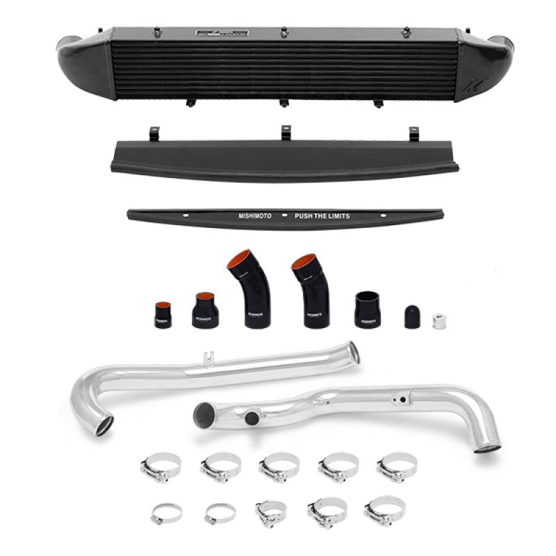 Mishimoto 2014 - 2016 Ford Fiesta ST 1.6L Front Mount Intercooler (Black) Kit w/ Pipes (Silver) - My Store