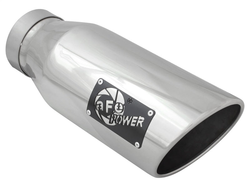 aFe Diesel Exhaust Tip Bolt On Polished 4in Inlet x 6in Outlet x 15in Long - My Store