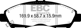 compare product EBC 2017+ GMC Acadia (2nd Gen) 2.5L Yellowstuff Front Brake Pads