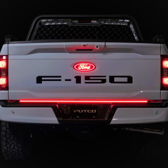 compare product Putco 2024+ Ford F150 w/Factory LED Tail Light & OBS 60in Freedom Blade Tailgate Light Bar