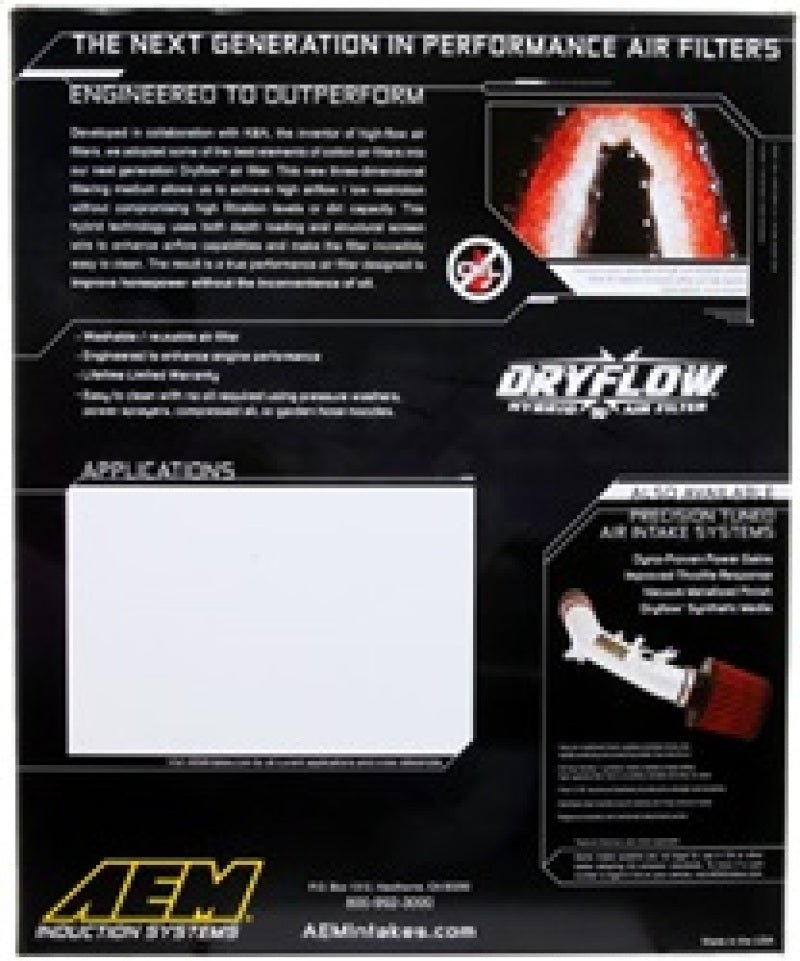 AEM 07 - 10 Toyota Tundra/Sequoia/Land Cruiser DryFlow Air Filter - My Store