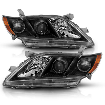 compare product ANZO 2007-2009 Toyota Camry Projector Headlight Black Amber