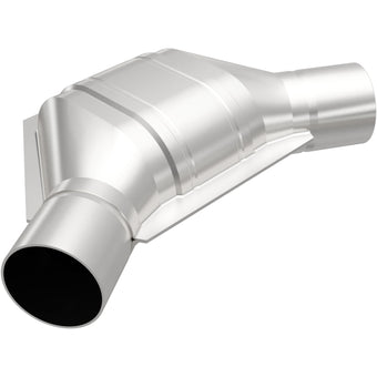 compare product MagnaFlow Universal Catalytic Converter 2.25 Angled In/Out Front CA