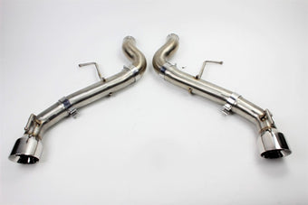 compare product Mishimoto 2016+ Chevrolet Camaro SS Dual-Tip Race Axle-Back Exhaust w/ Polished Tips